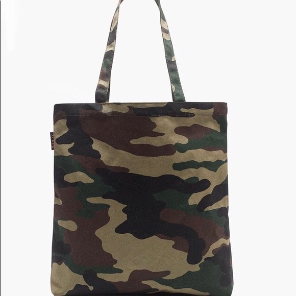 J. Crew Camouflage Logo Cotton Everyday Tote - Picture 3 of 9